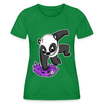 Panda Virus Combat - T-shirt sport Femme - vert - Devant - AI Model Female 172 dark (172cm)