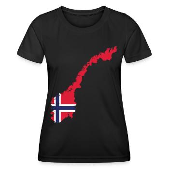 Norwegen Norweger Skandinavien - Frauen Funktions-T-Shirt - Schwarz - Vorne - AI Model Female 172 light (172cm)