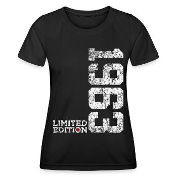 63RD BIRTHDAY 63 YEARS LIMITED EDITION 1963 - Women's Functional T-Shirt - black - Front - AI Model Female 172 light (172cm)