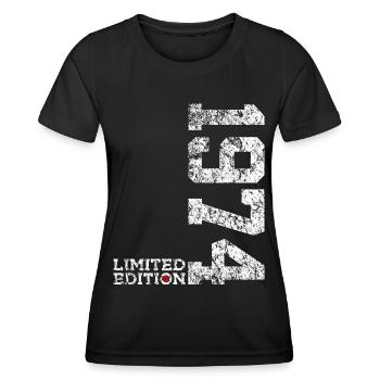 52ND BIRTHDAY 52 YEARS LIMITED EDITION 1974 - Women's Functional T-Shirt - black - Front - AI Model Female 172 light (172cm)