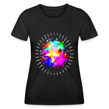 Colorful Stars -Colorful Stars - Women's Functional T-Shirt - black - Front - AI Model Female 172 light (172cm)