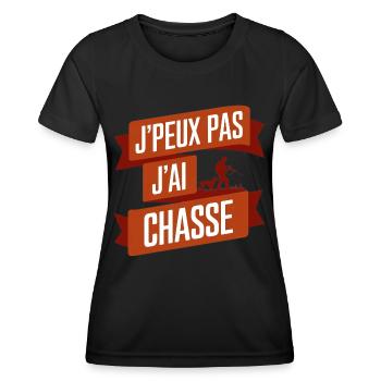 Jäger Ich kann nicht Ich habe gejagt Jagd - Frauen Funktions-T-Shirt - Schwarz - Vorne - AI Model Female 172 light (172cm)