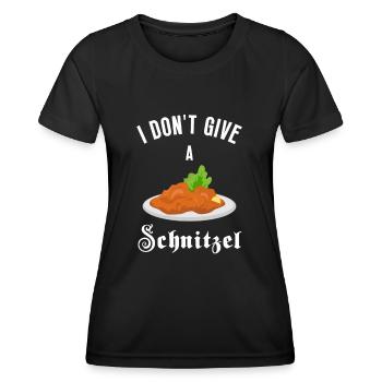 I Don't Give A Schnitzel, Wiener Schnitzel Essen - Women's Functional T-Shirt - black - Front - AI Model Female 172 light (172cm)