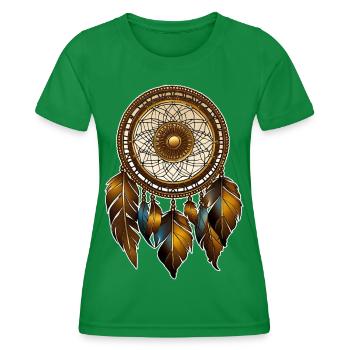 Attrape-rêves spirituel - T-shirt sport Femme - vert - Devant - AI Model Female 172 dark (172cm)