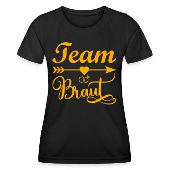 Team Braut Junggesellenabschied Party - Frauen Funktions-T-Shirt - Schwarz - Vorne - AI Model Female 172 light (172cm)