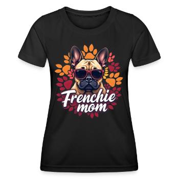 Frenchie Mom - Frauen Funktions-T-Shirt - Schwarz - Vorne - AI Model Female 172 light (172cm)