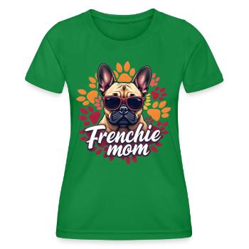 Frenchie Mom - Frauen Funktions-T-Shirt - Kelly Green - Vorne - AI Model Female 172 dark (172cm)