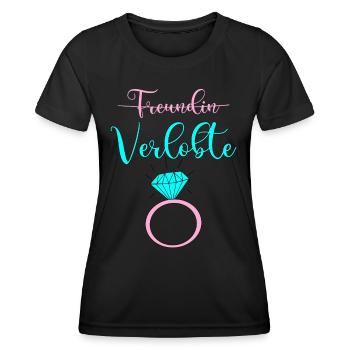 Freundin durchgestrichen Verlobte - Frauen Funktions-T-Shirt - Schwarz - Vorne - AI Model Female 172 light (172cm)