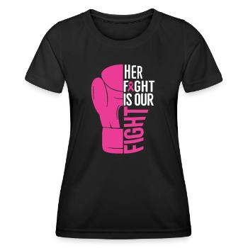 Your fight is our fight - Women's Functional T-Shirt - black - Front - AI Model Female 172 light (172cm)