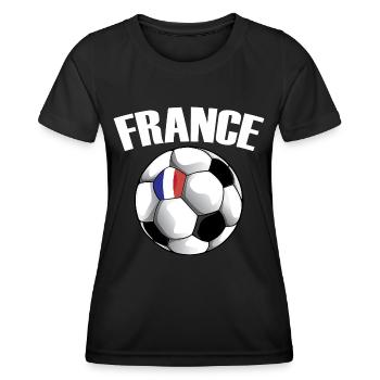 Frankreich Fußballfan - Frauen Funktions-T-Shirt - Schwarz - Vorne - AI Model Female 172 light (172cm)