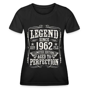 Legend 1962 Vintage Cadeau d’anniversaire - T-shirt sport Femme - noir - Devant - AI Model Female 172 light (172cm)