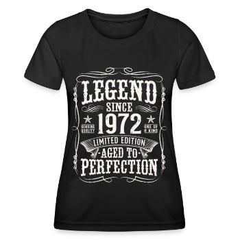Legend 1972 Vintage Cadeau d’anniversaire - T-shirt sport Femme - noir - Devant - AI Model Female 172 light (172cm)