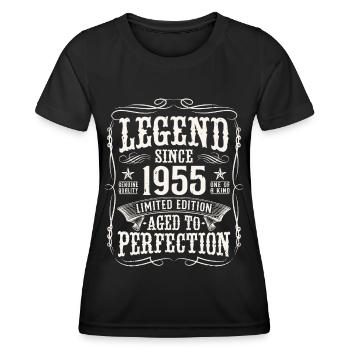 Legend 1955 Vintage Cadeau d’anniversaire - T-shirt sport Femme - noir - Devant - AI Model Female 172 light (172cm)