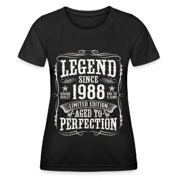 Legende 1988 Jahrgang Geburtstag Geschenk - Frauen Funktions-T-Shirt - Schwarz - Vorne - AI Model Female 172 light (172cm)