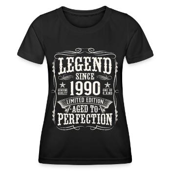 Legende 1990 Jahrgang Geburtstag Geschenk - Frauen Funktions-T-Shirt - Schwarz - Vorne - AI Model Female 172 light (172cm)