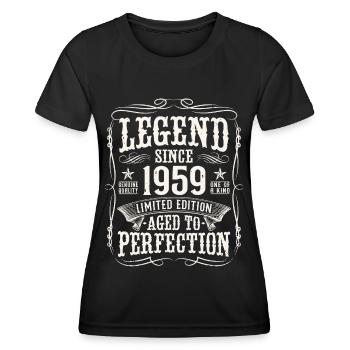 Legend 1959 Cadeau d’anniversaire vintage - T-shirt sport Femme - noir - Devant - AI Model Female 172 light (172cm)