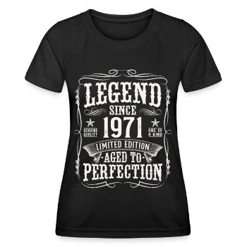 Legend 1971 Vintage Cadeau d’anniversaire - T-shirt sport Femme - noir - Devant - AI Model Female 172 light (172cm)