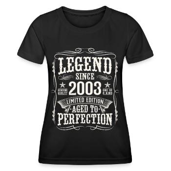 Legende 2003 Jahrgang Geburtstag Geschenk - Frauen Funktions-T-Shirt - Schwarz - Vorne - AI Model Female 172 light (172cm)