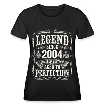 Legend 2004 Vintage Birthday Gift - Women's Functional T-Shirt - black - Front - AI Model Female 172 light (172cm)