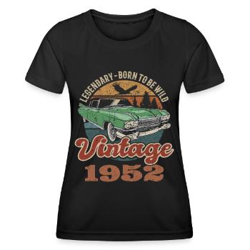 Vintage retro 1952 birthday 1952 - Women's Functional T-Shirt - black - Front - AI Model Female 172 light (172cm)