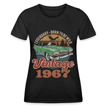 Vintage rétro 1967 anniversaire 1967 - T-shirt sport Femme - noir - Devant - AI Model Female 172 light (172cm)