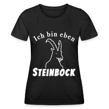 Steinbock Sternzeichen - Frauen Funktions-T-Shirt - Schwarz - Vorne - AI Model Female 172 light (172cm)