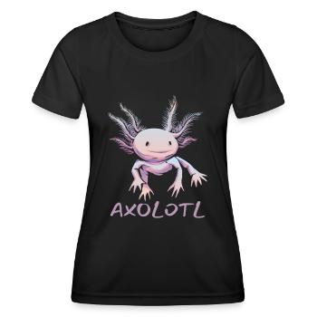 Axolotl Pet Lovers Gift - Women's Functional T-Shirt - black - Front - AI Model Female 172 light (172cm)