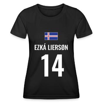 Fußball Sauf Trikot Island Mallorca Party Gruppen - Frauen Funktions-T-Shirt - Schwarz - Vorne - AI Model Female 172 light (172cm)