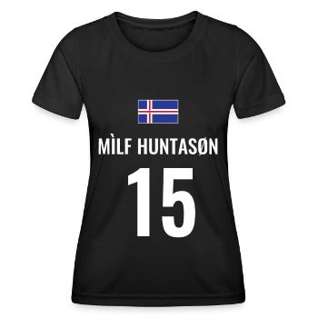 Fußball Sauf Trikot Island Mallorca Party Gruppen - Frauen Funktions-T-Shirt - Schwarz - Vorne - AI Model Female 172 light (172cm)