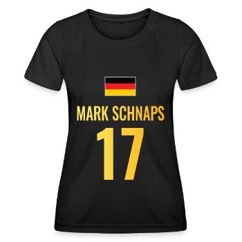 Fußball Sauf Trikot Deutschland Mallorca Gruppen - Frauen Funktions-T-Shirt - Schwarz - Vorne - AI Model Female 172 light (172cm)