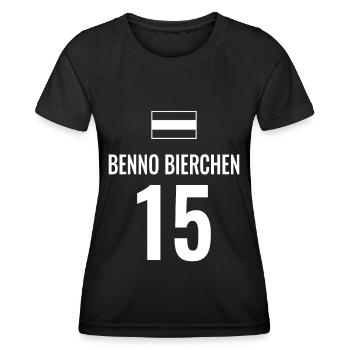 Fußball Saufnamen Sauf Trikot Österreich Austria - Frauen Funktions-T-Shirt - Schwarz - Vorne - AI Model Female 172 light (172cm)