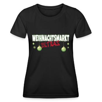 Weihnachtsmarkt Ultras Ugly Christmas Xmas Idee - Frauen Funktions-T-Shirt - Schwarz - Vorne - AI Model Female 172 light (172cm)