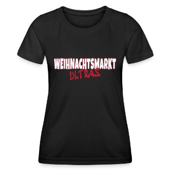 Weihnachtsmarkt Ultras Ugly Christmas Xmas Idee - Frauen Funktions-T-Shirt - Schwarz - Vorne - AI Model Female 172 light (172cm)