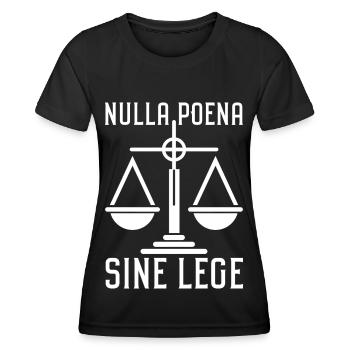 Latein Spruch Richter Nulla Poena Sine Lege - Frauen Funktions-T-Shirt - Schwarz - Vorne - AI Model Female 172 light (172cm)
