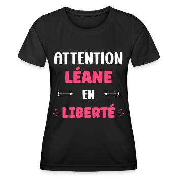 Lane - T-shirt sport Femme - noir - Devant - AI Model Female 172 light (172cm)