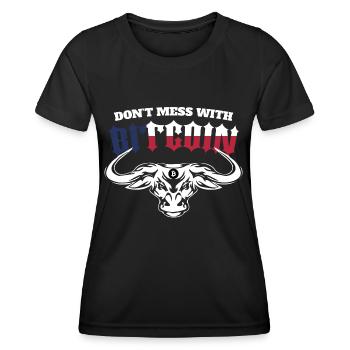 Bitcoin BTC Revolution - Crypto Gift Idea - Frauen Funktions-T-Shirt - Schwarz - Vorne - AI Model Female 172 light (172cm)