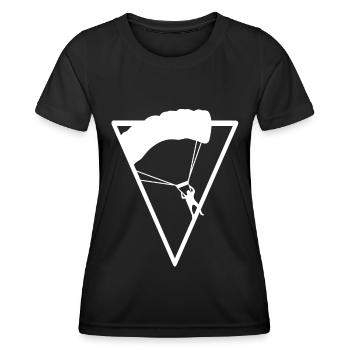 Triangle - Paragliding - (3) - Women's Functional T-Shirt - black - Front - AI Model Female 172 light (172cm)