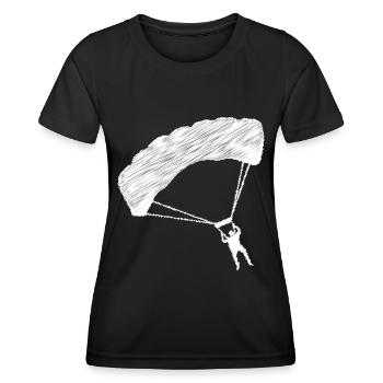 Parapente - (1) - T-shirt sport Femme - noir - Devant - AI Model Female 172 light (172cm)