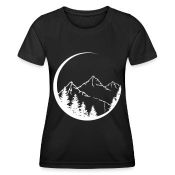 Kreis - Berg - (9) - Frauen Funktions-T-Shirt - Schwarz - Vorne - AI Model Female 172 light (172cm)