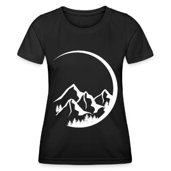 Circle - Mountain - (8) - Women's Functional T-Shirt - black - Front - AI Model Female 172 light (172cm)