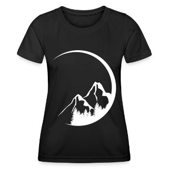 Circle - Mountain - (6) - Women's Functional T-Shirt - black - Front - AI Model Female 172 light (172cm)