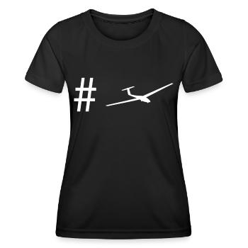 Hashtag - Glider - - Women's Functional T-Shirt - black - Front - AI Model Female 172 light (172cm)