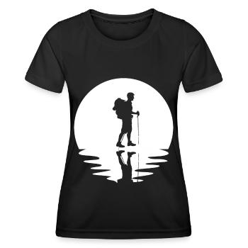 Circle and reflection - Hiking - - Women's Functional T-Shirt - black - Front - AI Model Female 172 light (172cm)