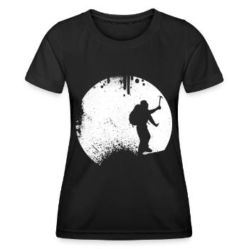 Spritzer - Kreis - Wandern - (3) - Frauen Funktions-T-Shirt - Schwarz - Vorne - AI Model Female 172 light (172cm)