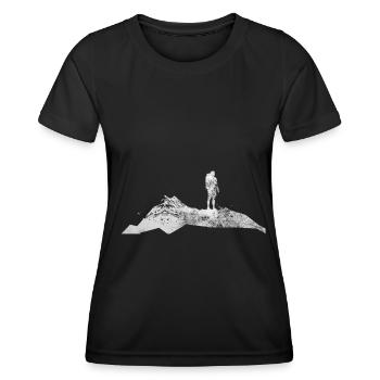 Mountain - Hikers - (4) - Women's Functional T-Shirt - black - Front - AI Model Female 172 light (172cm)