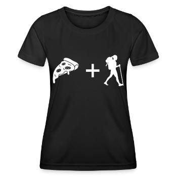 Pizza - Female Hiking - - Women's Functional T-Shirt - black - Front - AI Model Female 172 light (172cm)