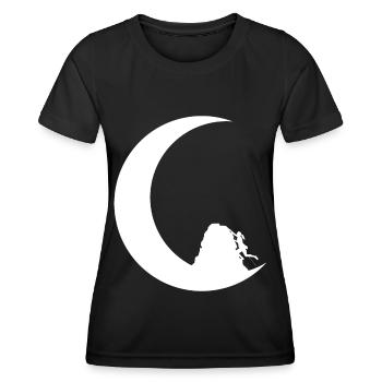 Crescent Moon - Climbing female - - Women's Functional T-Shirt - black - Front - AI Model Female 172 light (172cm)