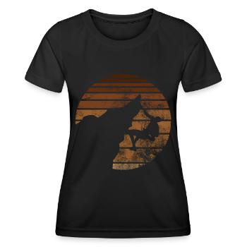 Retro - Climbing - - Women's Functional T-Shirt - black - Front - AI Model Female 172 light (172cm)