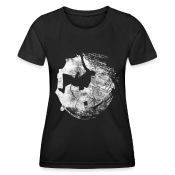 Grunge - Climbing - (4) - Women's Functional T-Shirt - black - Front - AI Model Female 172 light (172cm)