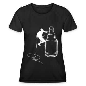 Beer - Climbing - - Women's Functional T-Shirt - black - Front - AI Model Female 172 light (172cm)